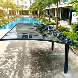 Abri de <span class=keywords><strong>voiture</strong></span> moderne en polycarbonate, grande taille, robuste, facile à assembler, imperméable, pour cour, pergola, gazebo - Product Image 1