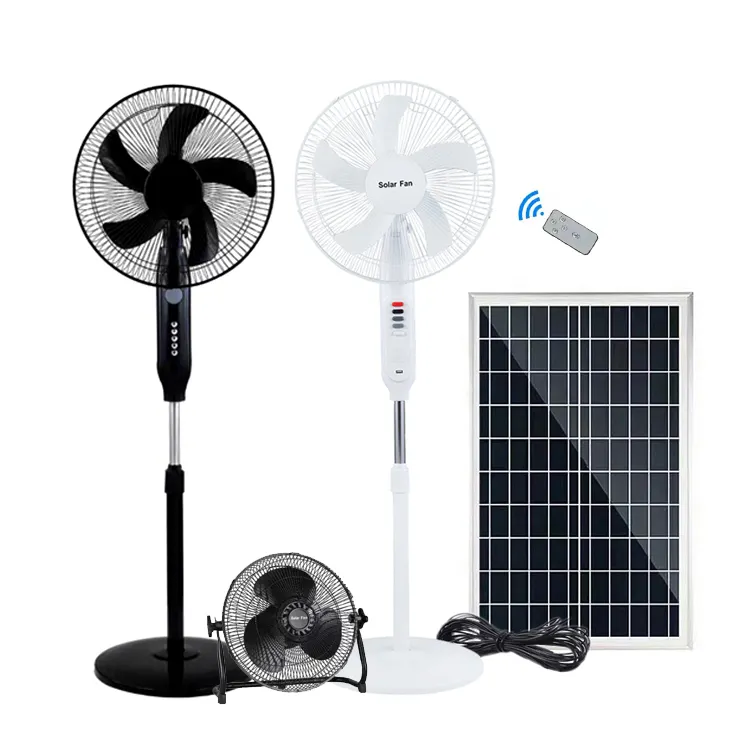 12 inch 18 inch rechargeable solar dc powered electric stand pedestal fan