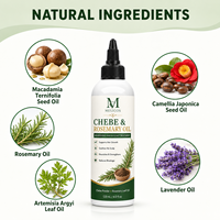 Huile Capillaire Croissance Cheveux Personnalisée OEM 120ml, Marque Privée, Végétalienne, Bio, à l'Huile de Romarin, Anti-Chute, Repousse, Soin du Cuir Chevelu