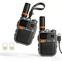 Radio bidirectionnelle portable GaodaPTT 4G Walkie Talkie K3 avec coque en zinc, petit format, interphone POC mondial, double SIM, lampe torche LED, application Gxin