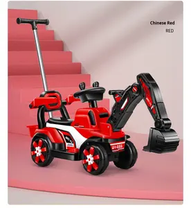 Mobil Excavator Mainan Anak 4 Roda Geser Langsung dari Pabrik dengan Gagang Dorong & Musik/Lampu untuk Anak Laki-laki & Perempuan Usia 1 *8 - Product Image 4