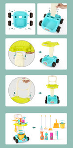Juego <span class=keywords><strong>de</strong></span> <span class=keywords><strong>limpieza</strong></span> <span class=keywords><strong>de</strong></span> casa <span class=keywords><strong>de</strong></span> imitación para niños, juego <span class=keywords><strong>de</strong></span> carrito, incluye aspiradora, escoba, mopa, cepillo, recogedor <span class=keywords><strong>de</strong></span> polvo, Cubo <span class=keywords><strong>de</strong></span> esponja - Product Image 6