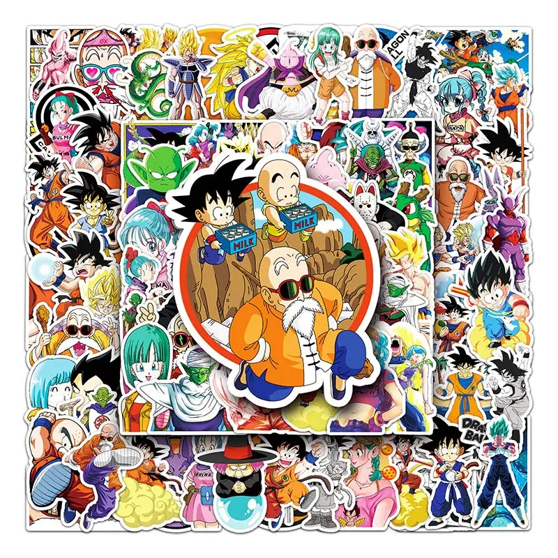100PCS Factory Direct Sales Cup IPad Manga Custom Stickers Waterproof PVC Printing Anime Dragonball Cartoon Stickers