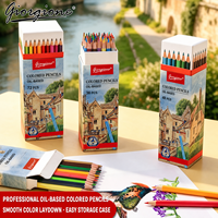 Juego de 12 Lápices de Colores a Base de Aceite Giorgione en Caja de Papel para Dibujo Artístico y Pintura