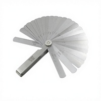 Jeu de 32 jauges d'épaisseur en acier inoxydable de haute précision, métriques/im impériales, 0,02-1 mm, outil de mesure de l'épaisseur de joint en forme de cale