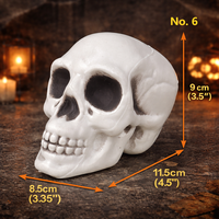 Nouvelles décorations réutilisables en PVC en forme de tête de squelette d'horreur pour Halloween 2026, idéales pour les fêtes, festivals, remises de diplômes et Thanksgiving