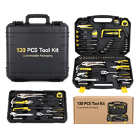 79PCS Household Hand Tool Set Hammer Pliers Socket Wrench Screwdriver Repair Kit Portable Plastic Case Home Auto Use