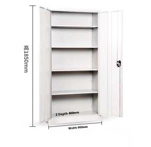 Archivador Metálico Moderno de Dos Puertas, Alto, con Cerradura, Económico, para Oficina o Escuela, con Estantes - Product Image 1