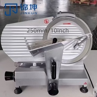 Trancheuse à Viande Semi-Automatique Électrique Commerciale 10 Pouces (250 mm) 240 W avec Épaisseur Réglable, Vendue Directement par le Fabricant