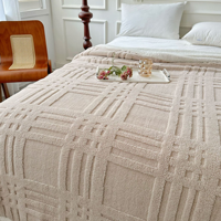 Couverture Jacquard Faleinel Double Face Épaissie 100% Polyester pour la Maison, Couleur Unie, Design Transfrontalier, Vente en Gros Saison Hiver