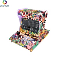 Machine de jeu d'arcade mini bartop à double écran 10,1'', multi-jeux 10000+ en 1, bartop en acrylique, machine d'arcade mini 2 joueurs