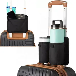 Nouvelle tendance porte-gobelet de rangement de bagages personnalisé porte-gobelet de billet d'avion sac de rangement de tasse de voyage porte-gobelet de voyage essentiels de voyage pour les femmes