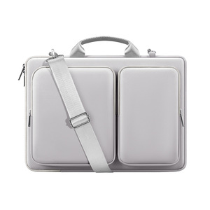 Maletín para ordenador portátil gris y negro, <span class=keywords><strong>funda</strong></span> para ordenador portátil de 13,3 pulgadas, resistente al agua, Cable de gran capacidad, disco duro, organizador de ratón, <span class=keywords><strong>funda</strong></span> con cremallera - Product Image 4