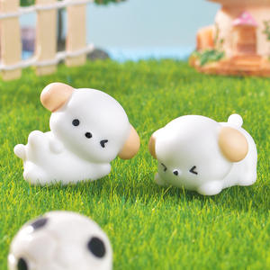 Produk baru lintas batas lanskap mikro anjing putih kecil kreatif aksesori Diy rumah boneka lansekap ornamen mobil - Product Image 4