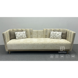 Nouvel ensemble de canapés sectionnels surdimensionnés de style français pour salon de villa, en tissu velours moderne - Product Image 3