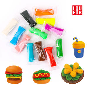 Couleur pâte à <span class=keywords><strong>modeler</strong></span> pâte à <span class=keywords><strong>modeler</strong></span> ensemble d'outils créations gaufre <span class=keywords><strong>Pizza</strong></span> Burger Maker semblant Chef cuisine nourriture jouet pour enfants garçons filles - Product Image 3