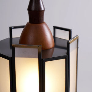 Lampe suspendue Tiffany Vintage pour îlot de cuisine en verre teinté bois métal artisanal Décoration artistique Lampe suspendue en verre teinté Tiffany - Product Image 3