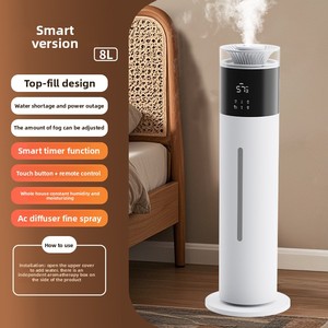 Ground Intelligent Plastic Ultrasonic <b>Humidifier</b> 8L Household Silent Low Power 25W <b>Large</b> Capacity <b>Large</b> Spray Office Water - Product Image 2