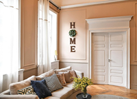 Décoration murale rustique style ferme avec lettres suspendues en bois et eucalyptus artificiel pour la maison