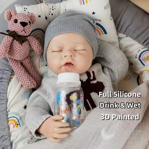 Lifereborn 20 '50CM <span class=keywords><strong>Bebe</strong></span> <span class=keywords><strong>Reborn</strong></span> Doll con cuerpo completo <span class=keywords><strong>de</strong></span> <span class=keywords><strong>silicona</strong></span> Bebés realistas Full Silicon <span class=keywords><strong>Reborn</strong></span> Baby Dolls Can Drink - Product Image 1