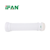 Tuyau de vidange IFAN PP à longueur réglable, conception anti-odeur, raccord sanitaire moderne pour projets résidentiels, connecteur de cuvette de WC