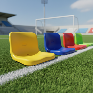 Asientos de Plástico de Polietileno Resistentes a los Rayos UV para Estadios, Asientos Tipo Cubeta para Arenas Deportivas, Respaldo Mediano, Plegables, Uso Interior/Exterior - Product Image 5