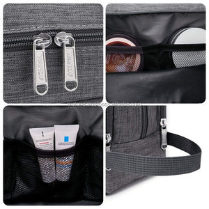 Men's Waterproof Hanging Grooming for Toiletry Organizer <b>Travel</b> Cosmetic Shaving Pouch with Zipper Closure Small Shaving Bag <b>Kit</b> - Product Image 6