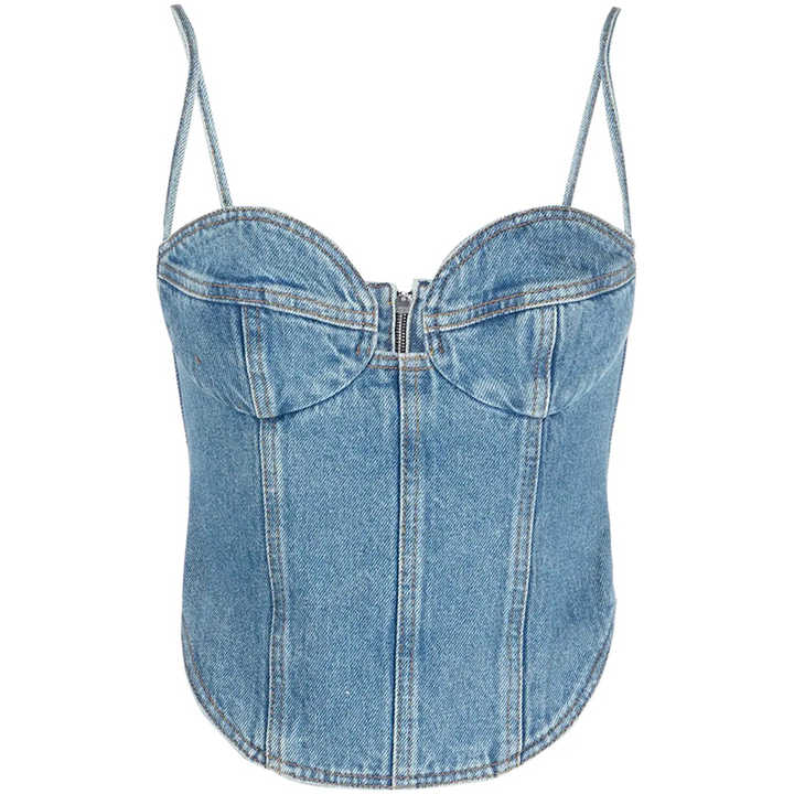 guess denim bustier