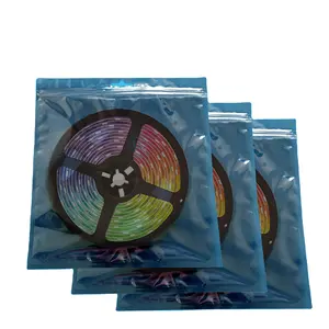 Anti-Static Led Lighting Printing Plastic Bag Digital Products Stand Up Pouch Led Strip Three-Sided Sealing Aluminum Foil Bag