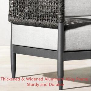 Garden Rope Set Courtyard <b>Rattan</b> <b>Outdoor</b> Furniture with Cushion Patio Couch Sectional <b>Outdoor</b> Set - Product Image 4