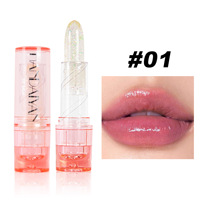 Rouge à lèvres de haute qualité, vegan, imperméable, hydratant, nourrissant, transparent avec feuille d'or, changeant de couleur, vente en gros