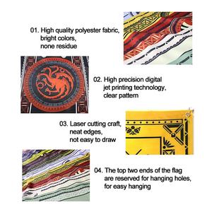 Напечатанный вручную вышитый домашний паб украшение флаг Игры престолов настенный флаг висит Вымпел флаг - Product Image 3