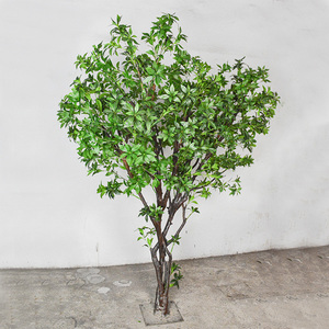 Nouveau style artificiel <span class=keywords><strong>Pieris</strong></span> <span class=keywords><strong>japonica</strong></span> bois véritable naturel faux arbre vert intérieur soie feuilles fausses plantes japonais andromède arbre - Product Image 4