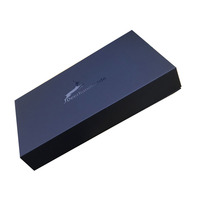 Boîte en papier laminé doux au toucher personnalisée, magnétique, avec logo UV sélectif, boîte cadeau avec inserts en mousse pour l'emballage d'un ensemble de portefeuilles et de cravates