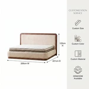 Letto <span class=keywords><strong>in</strong></span> <span class=keywords><strong>Legno</strong></span> <span class=keywords><strong>Massello</strong></span>, <span class=keywords><strong>Letti</strong></span> <span class=keywords><strong>in</strong></span> <span class=keywords><strong>Legno</strong></span> Stile Moderno Lusso Leggero, Set Camera da Letto di Lusso King Queen Size - Product Image 6