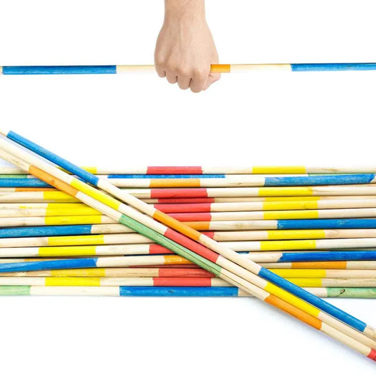 Wholesale Game Set For Kids Fun Giant Bamboo Mikado Stick Game wooden pick up sticks game mikado