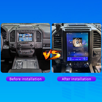 Autoradio vertical 12,1 pouces 4+64G avec système Android, navigation GPS 8 cœurs, WiFi 5G et écran tactile pour Ford F150 2015-2021