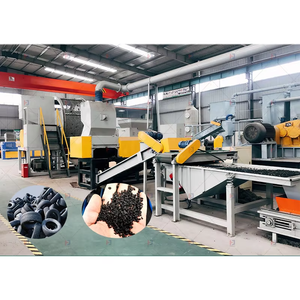 สายการผลิตรีไซเคิลยางรถยนต์อัตโนมัติ พร้อมมอเตอร์และเครื่องยนต์ 75 กิโลวัตต์ เครื่องบดยางสำหรับการแปรรูปฟิล์มยาง - Product Image 1