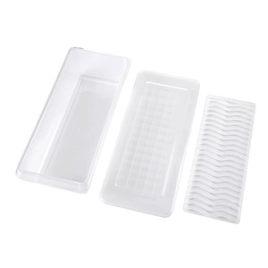 Rectangular Transparent Food Storage Box With Drainage For Fresh Seafood Kitchen Refrigerator Freezer Use - Product Image 5