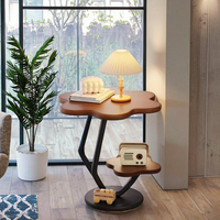 Petite table console de style rétro avec support de rangement pour la maison salon chambre ou balcon café ou utilisation latérale