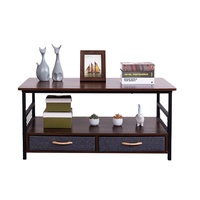 Table basse moderne en bois avec 2 tiroirs de rangement, pour salon et bureau, meubles de maison, marque Chicon