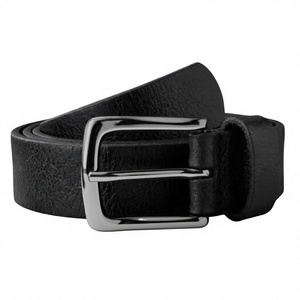 BS INTERNATIONAL NA234 Ceinture pour homme en cuir de vachette tressé, longueur personnalisée, avec ardillon en acier, imperméable, écologique, solide, carrée, vintage, haute qualité - Product Image 2