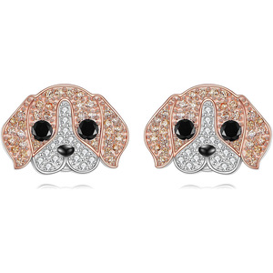 Serie Perros - Novedad: Pendientes de botón minimalistas y exquisitos de aleación con micro pavé de diamantes de imitación, diseño <span class=keywords><strong>Beagle</strong></span>, accesorios versátiles para el día a día. - Product Image 1