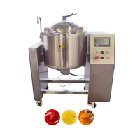 Marmite de cuisson industrielle à induction en acier inoxydable avec agitateur automatique pour sauces chili et ketchup