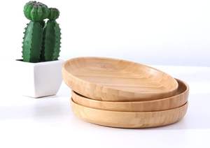 Assiette à dîner en bambou en bois <span class=keywords><strong>massif</strong></span> multi-taille couverts ronds palette carrée <span class=keywords><strong>plateau</strong></span> à dîner en bambou personnalisé - Product Image 5