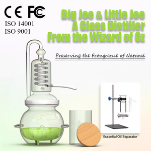 Distillateur en verre borax de <span class=keywords><strong>4</strong></span> litres Extracteur d'hydrosol pour refroidissement par eau Extracteur d'huiles essentielles pour la maison Eau distillée pour parfum - Product Image 2