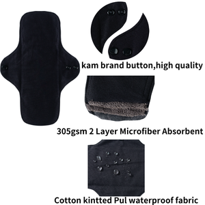 <span class=keywords><strong>Protection</strong></span> fiable, serviettes hygiéniques réutilisables imperméables et lavables 18*27cm, pour les jours de règles et les protège-slips. - Product Image 4