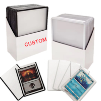 <strong>Custom</strong> Logo 3"x 4" Black Border Easy Sorting Standard Size TCG MTG Collectible Sports Cards Protectors Hard Plastic <strong>Top</strong> Loaders
