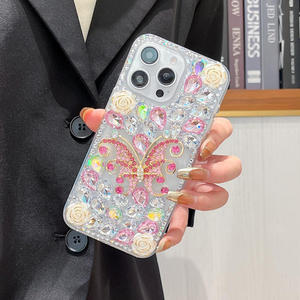 Funda Protectora para Teléfono con Cristales y Mariposa para <span class=keywords><strong>iPhone</strong></span>, Fundas Brillantes con Cristales - Product Image 6