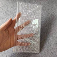 Bulle personnalisée translucide poly PVC personnalisé cosmétique grand fermeture éclair emballage gonflable PVC bulle sac à fermeture éclair